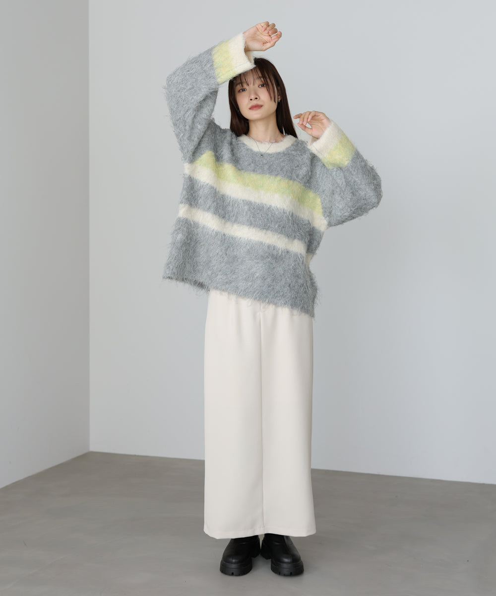 ボーダーケガキトップス