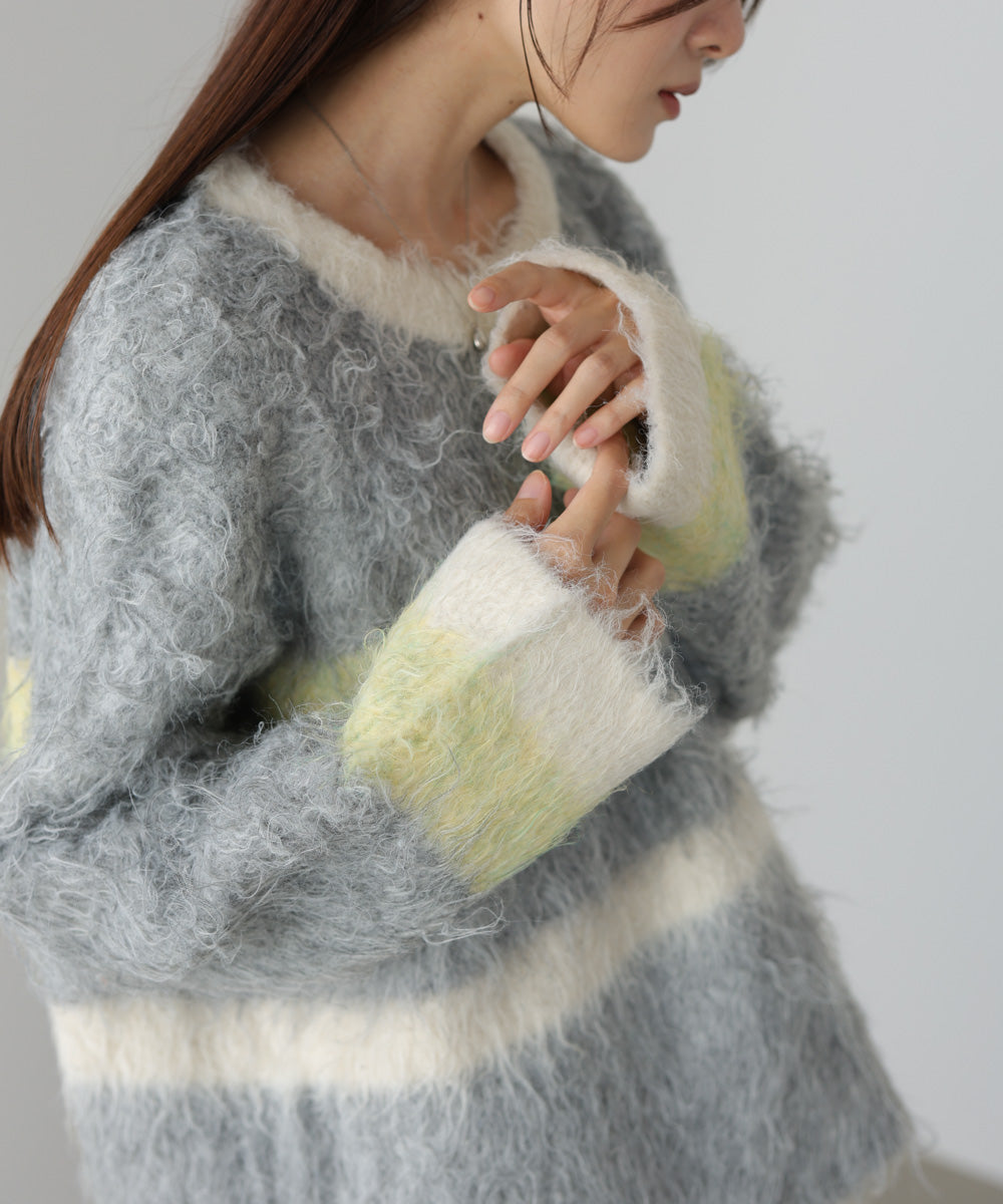 ボーダーケガキトップス