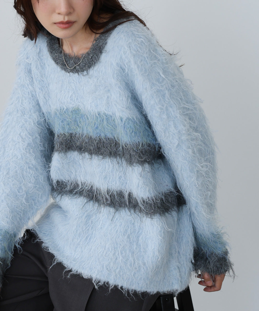 ボーダーケガキトップス