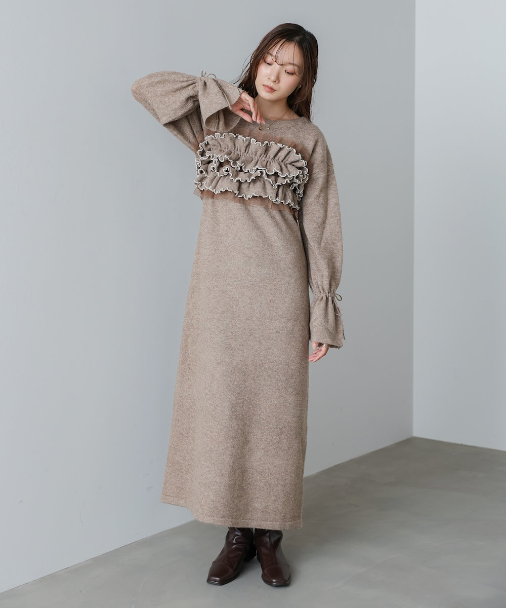 ビスチェセットニットワンピース