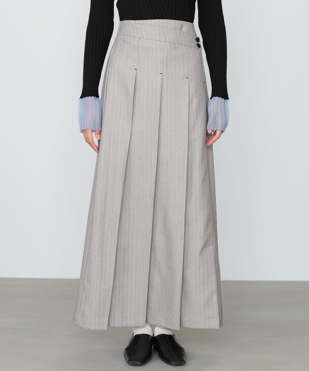 ピンストライプサイドプリーツスカート