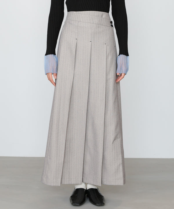 ピンストライプサイドプリーツスカート