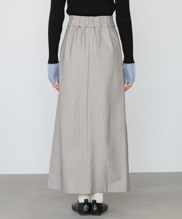 ピンストライプサイドプリーツスカート
