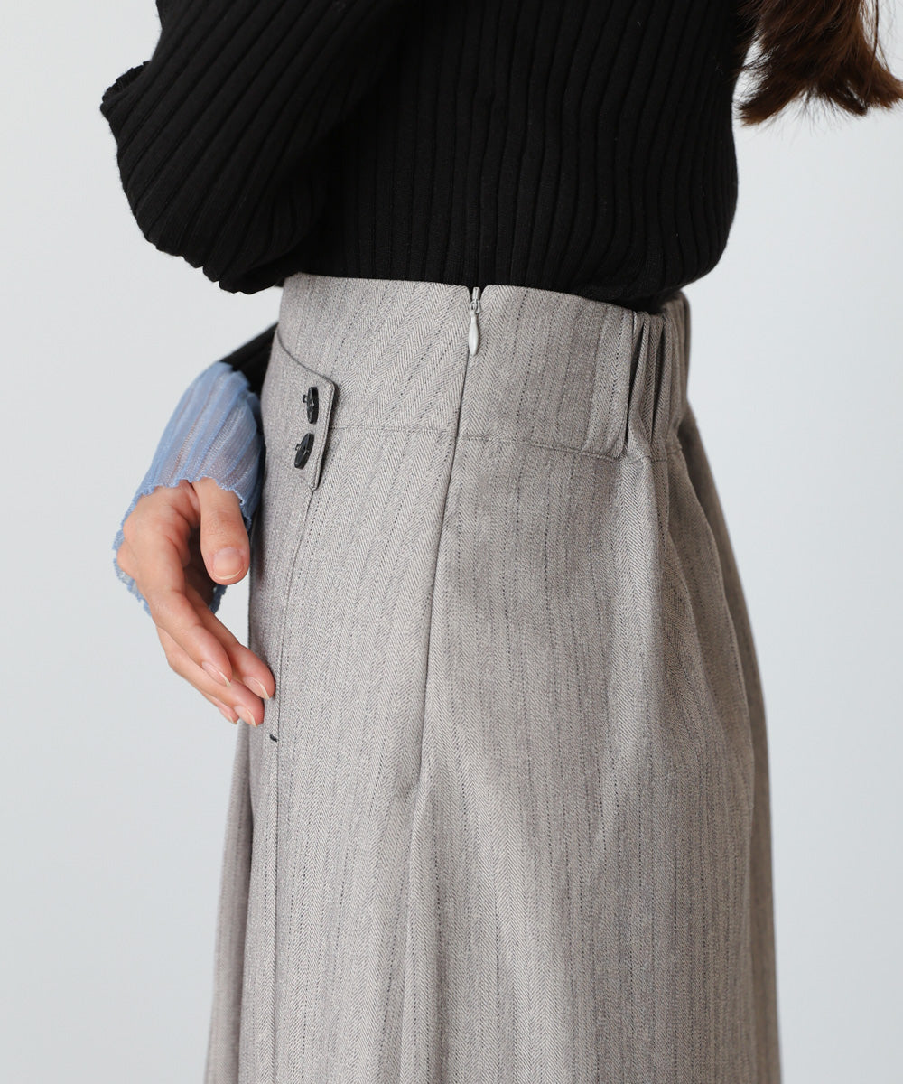 ピンストライプサイドプリーツスカート