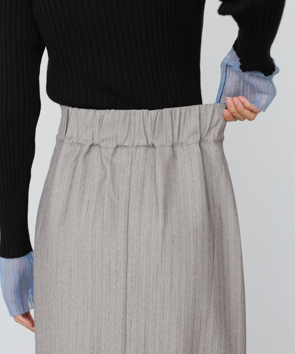 ピンストライプサイドプリーツスカート