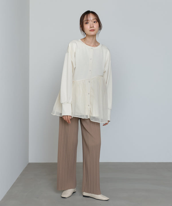 前後２ＷＡＹペプラムオーガンジーポンチトップス