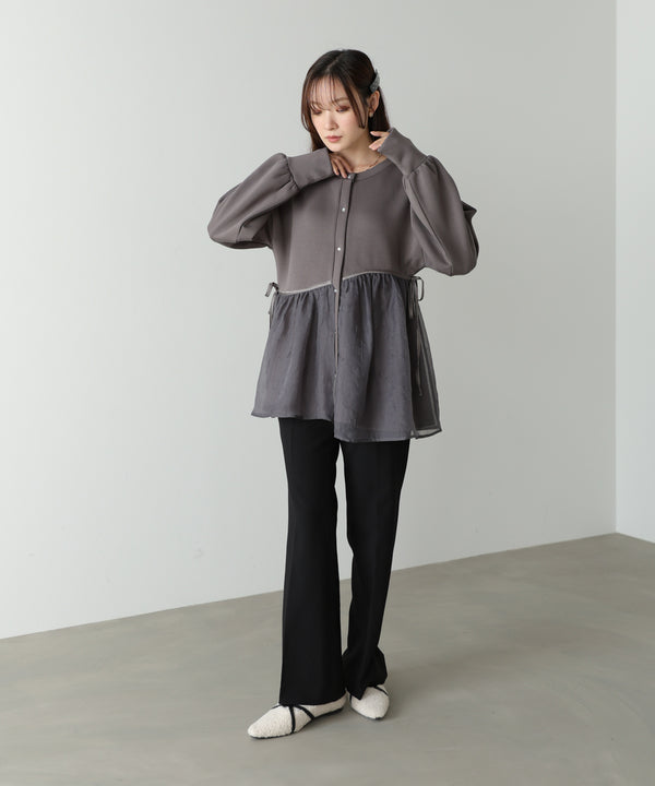 前後２ＷＡＹペプラムオーガンジーポンチトップス