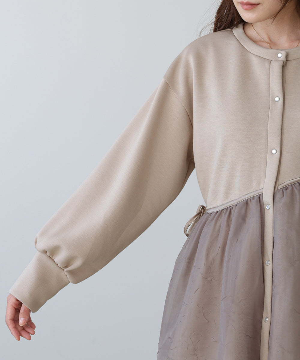 前後２ＷＡＹペプラムオーガンジーポンチトップス