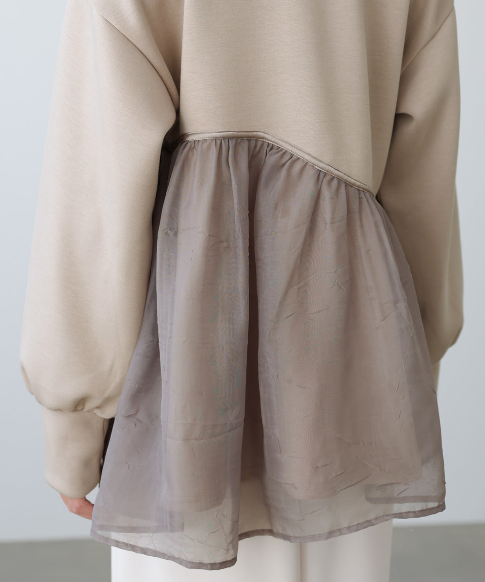 前後２ＷＡＹペプラムオーガンジーポンチトップス