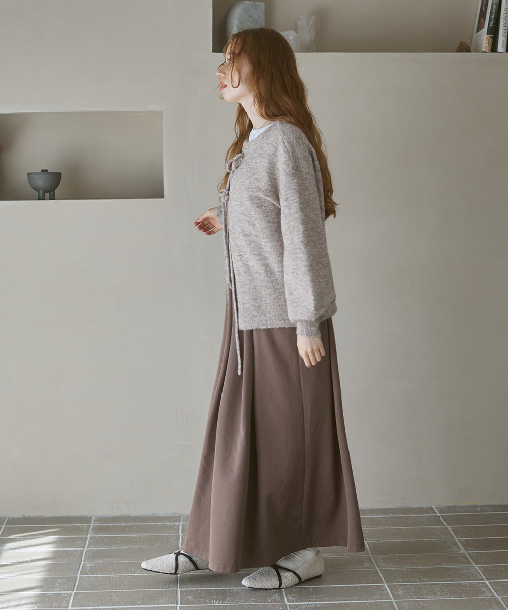 前後２ＷＡＹニットトップス＋タックキャミワンピース