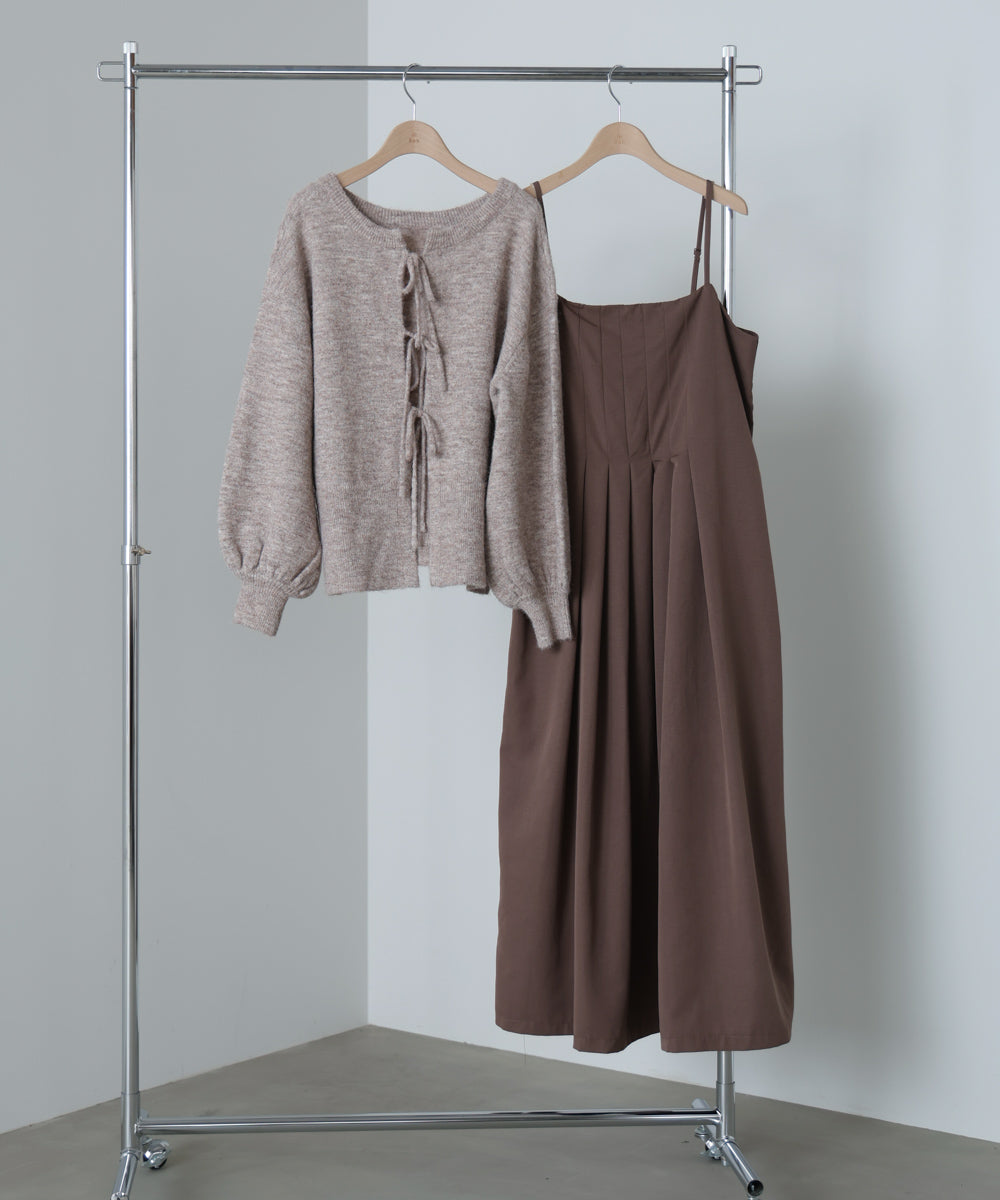 前後２ＷＡＹニットトップス＋タックキャミワンピース