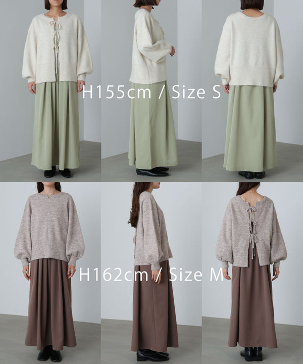 前後２ＷＡＹニットトップス＋タックキャミワンピース