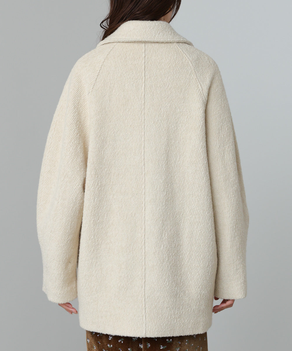 スリーブデザインハーフ丈コート