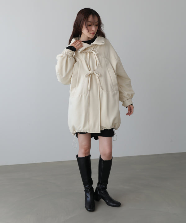 中綿フロントリボンモンスターコート