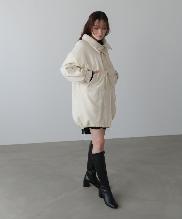 中綿フロントリボンモンスターコート