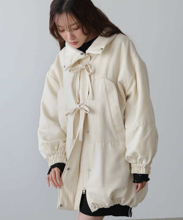 中綿フロントリボンモンスターコート
