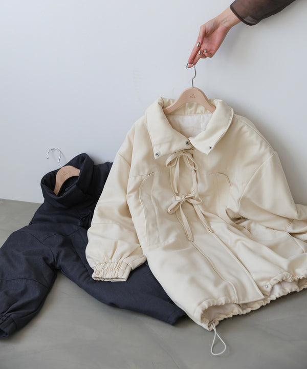 中綿フロントリボンモンスターコート