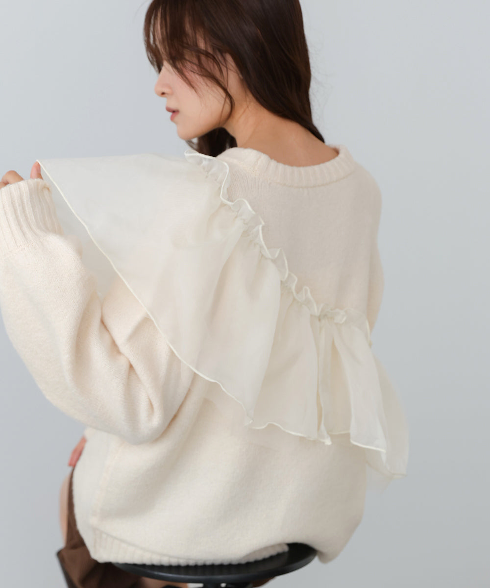 エニーウェイフリルニットトップス