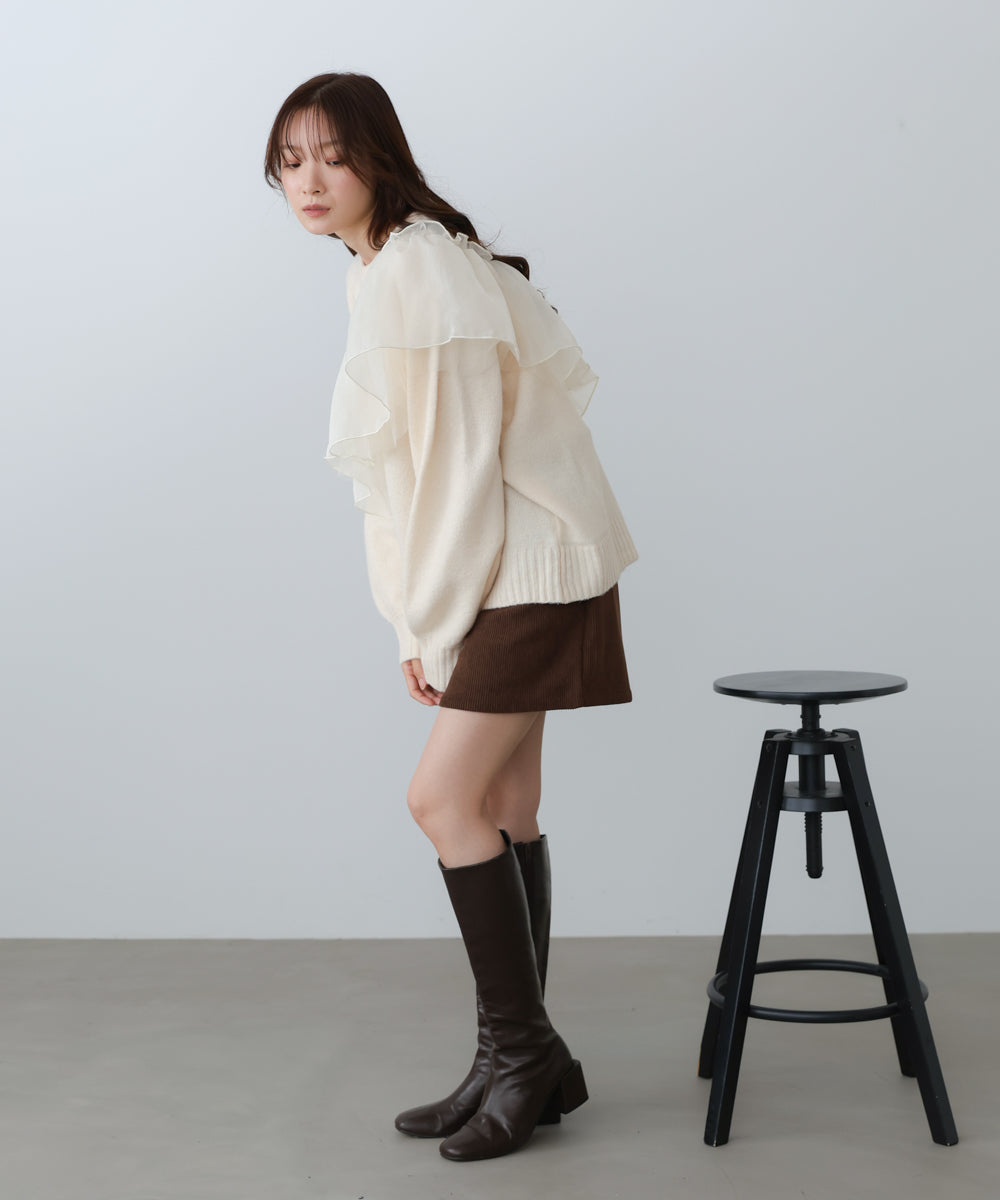 エニーウェイフリルニットトップス