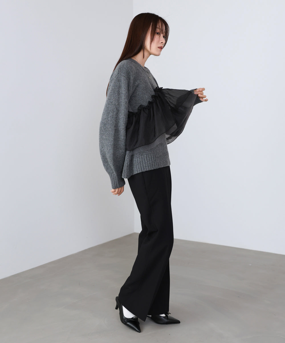 エニーウェイフリルニットトップス