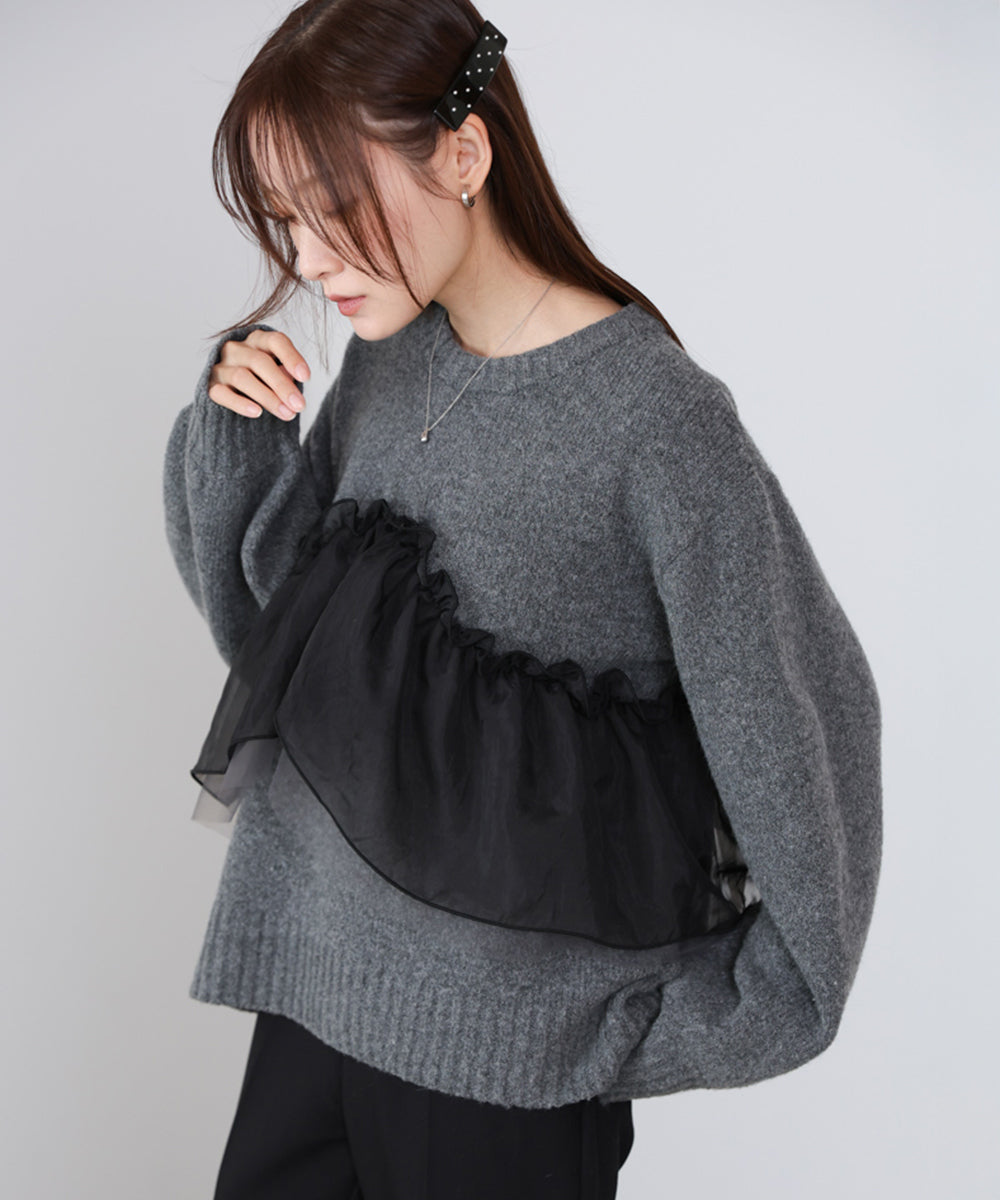 エニーウェイフリルニットトップス