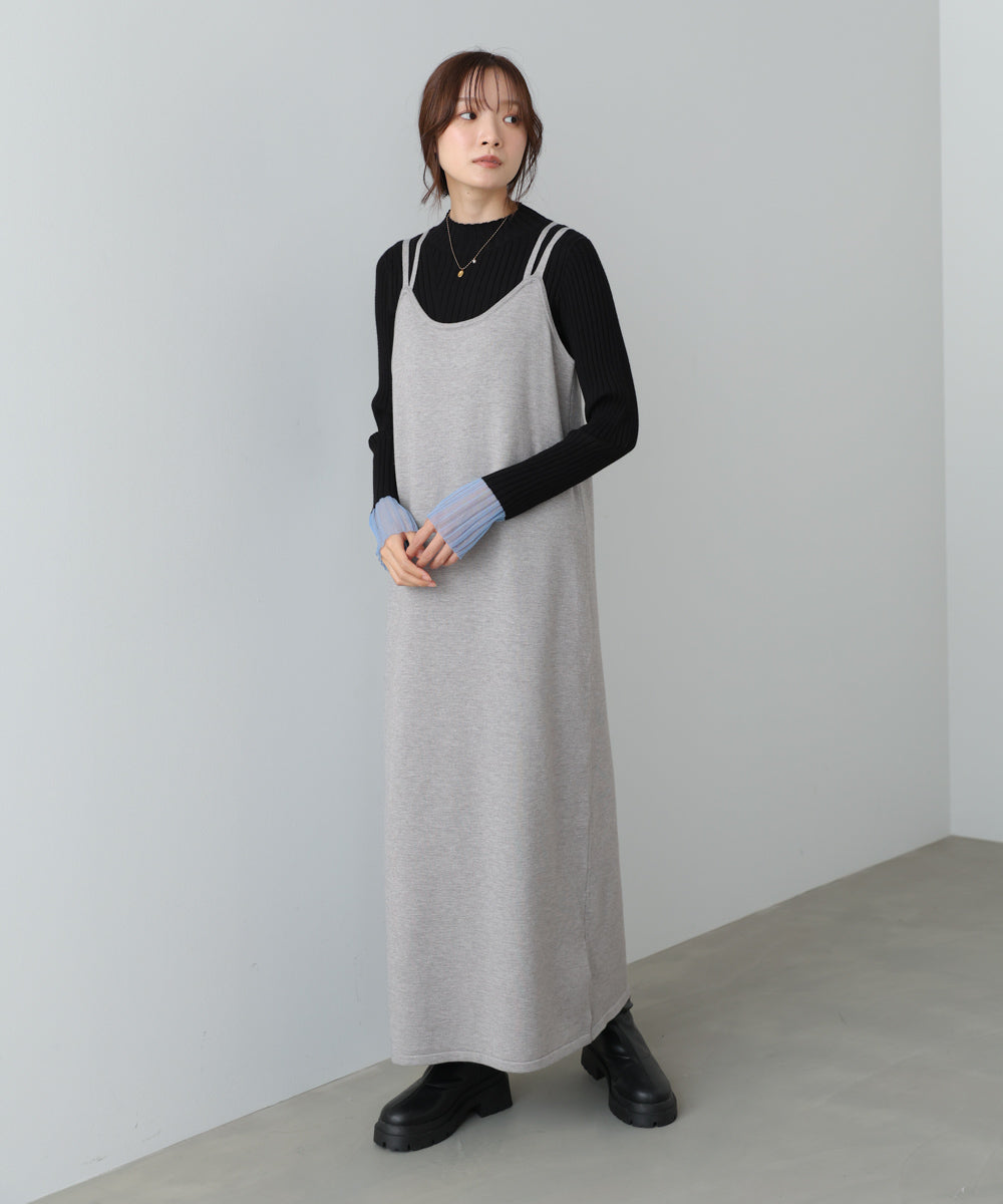 前後２ＷＡＹニットカーディガン＋ニットキャミワンピース