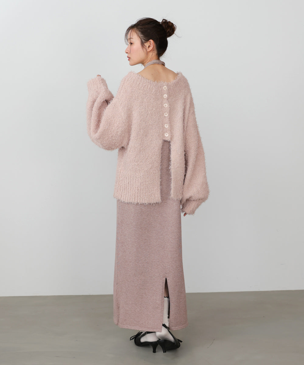 前後２ＷＡＹニットカーディガン＋ニットキャミワンピース