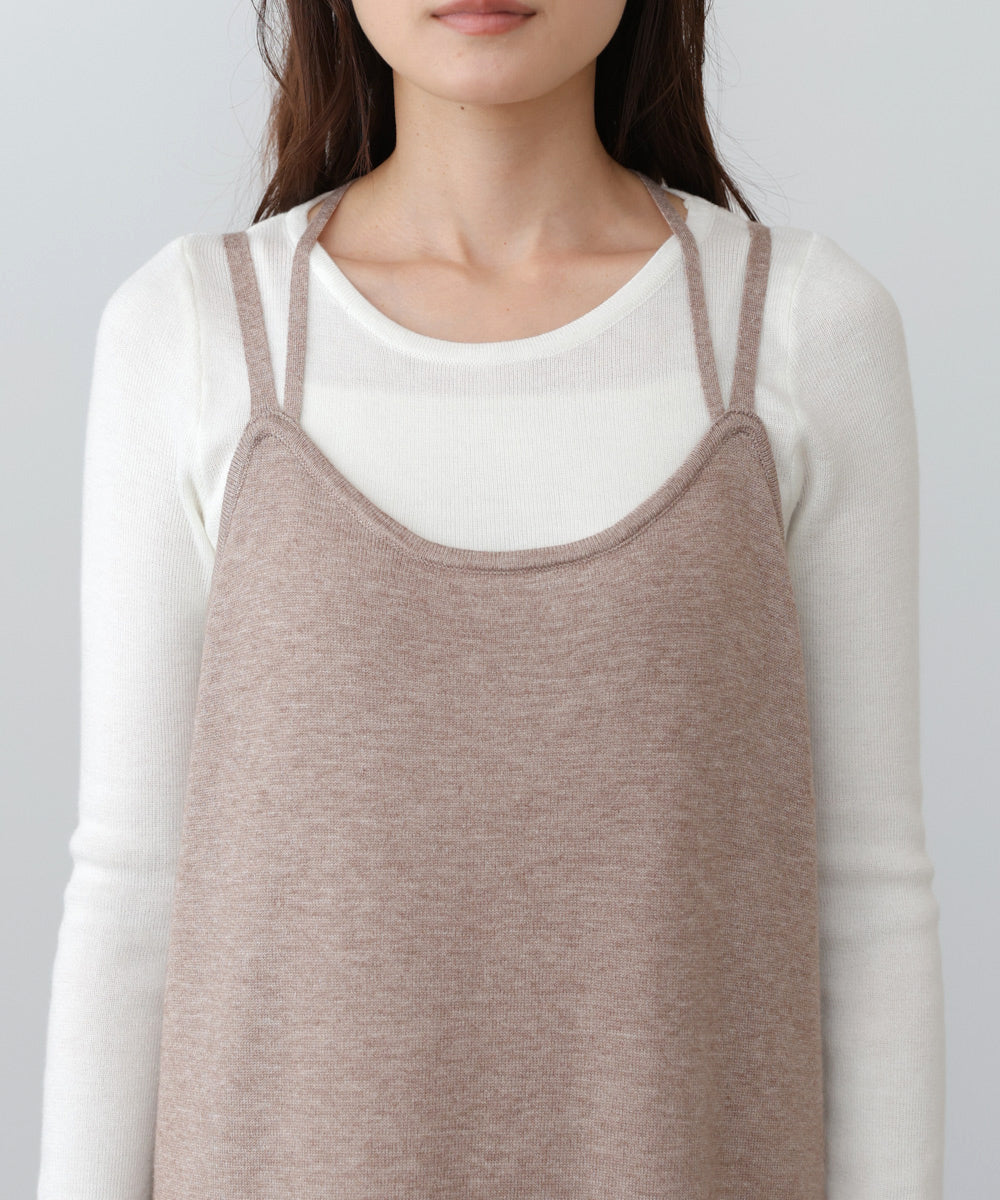 前後２ＷＡＹニットカーディガン＋ニットキャミワンピース