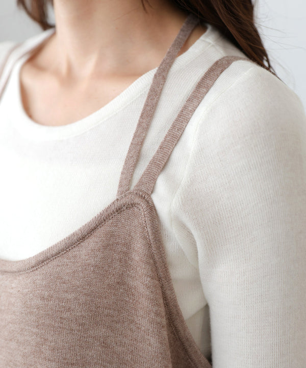 前後２ＷＡＹニットカーディガン＋ニットキャミワンピース