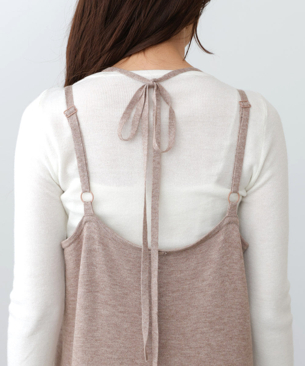 前後２ＷＡＹニットカーディガン＋ニットキャミワンピース