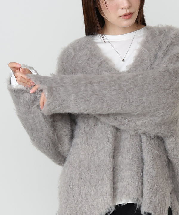 インナーセットキーネックケガキニットトップス