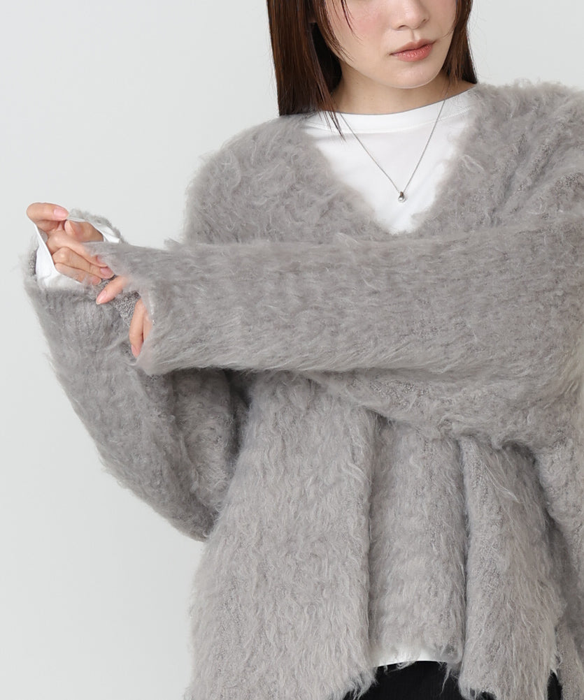 インナーセットキーネックケガキニットトップス