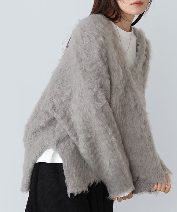 インナーセットキーネックケガキニットトップス