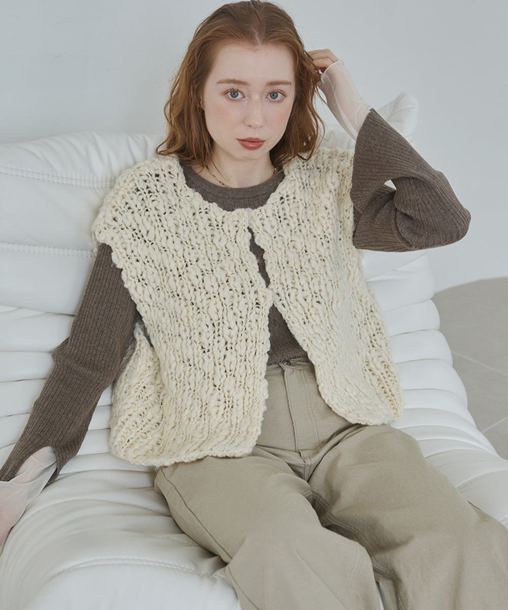 ハンドニットベスト