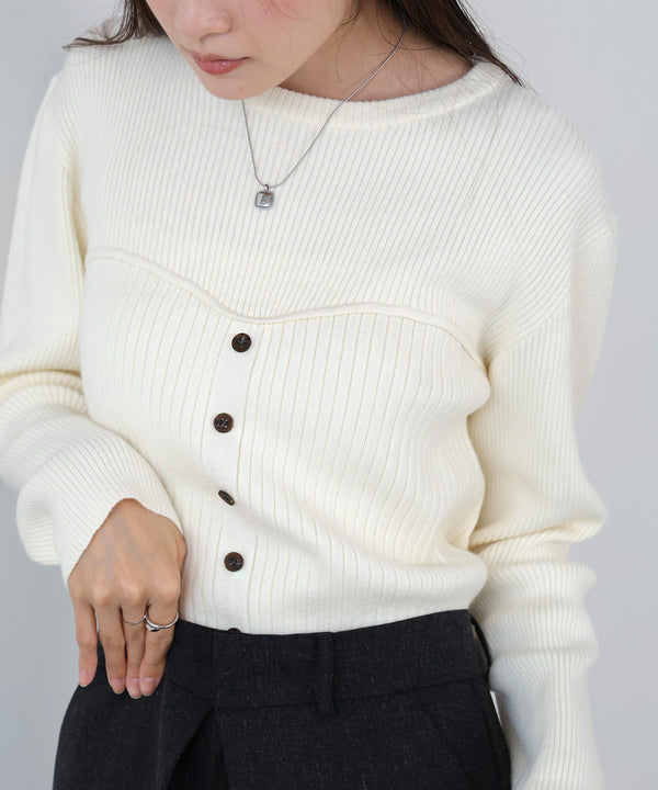 ビスチェライクニットトップス