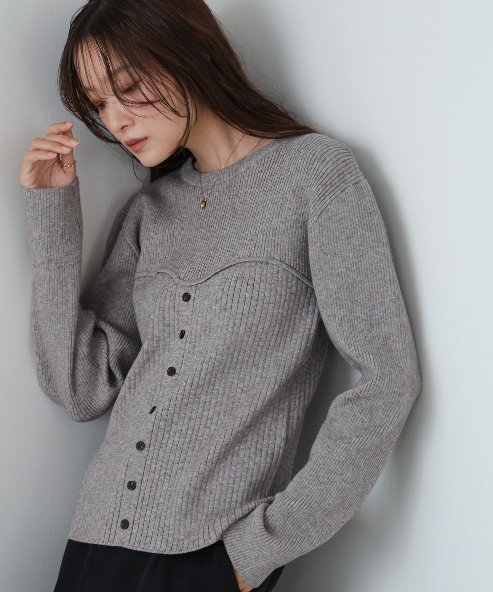 ビスチェライクニットトップス