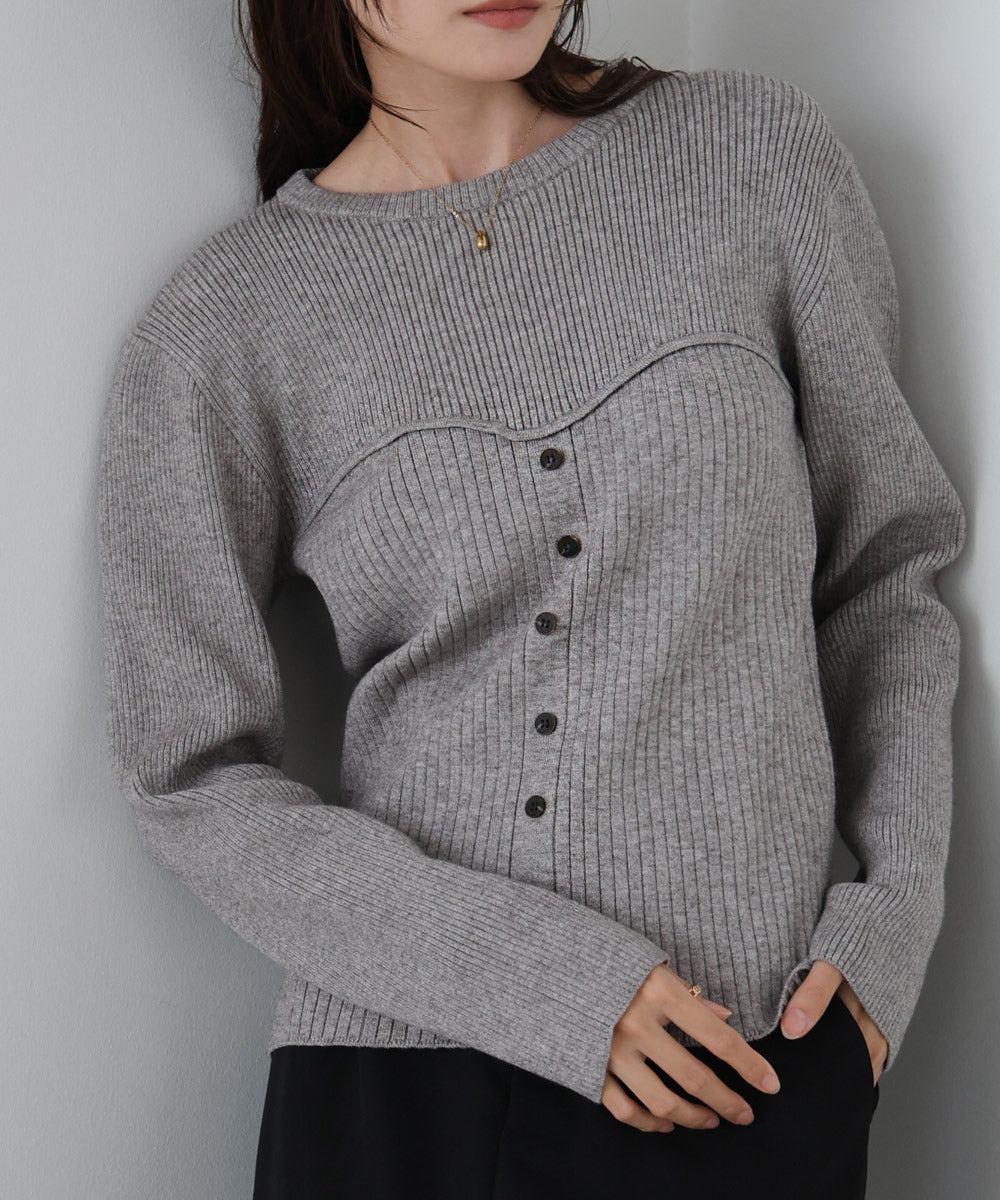 ビスチェライクニットトップス