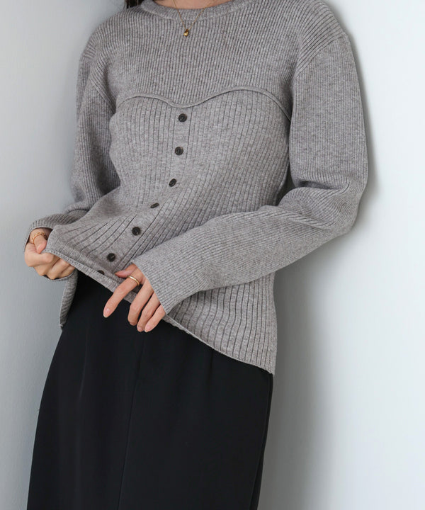 ビスチェライクニットトップス