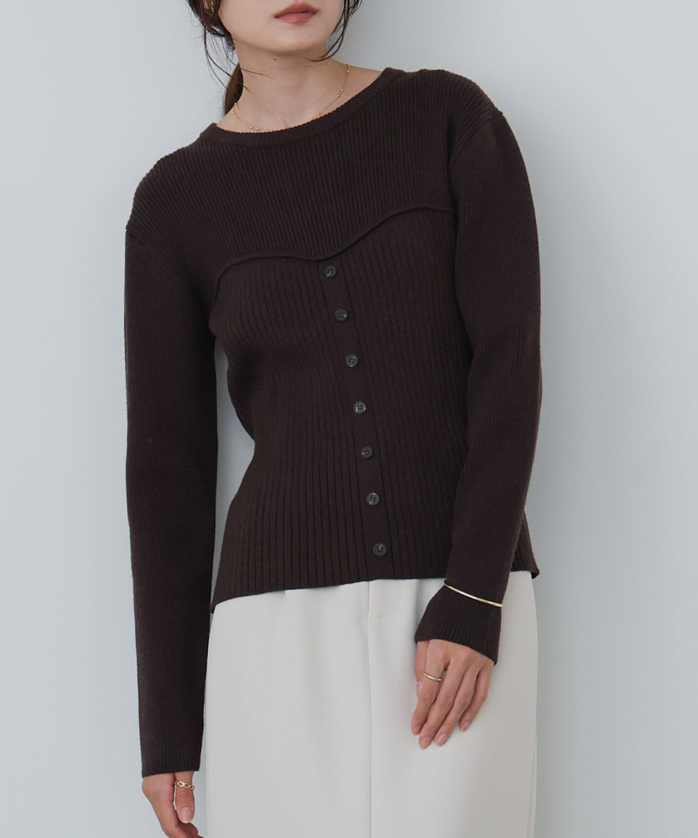 ビスチェライクニットトップス