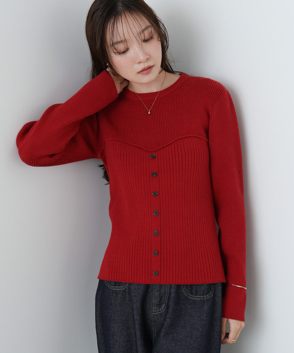 ビスチェライクニットトップス