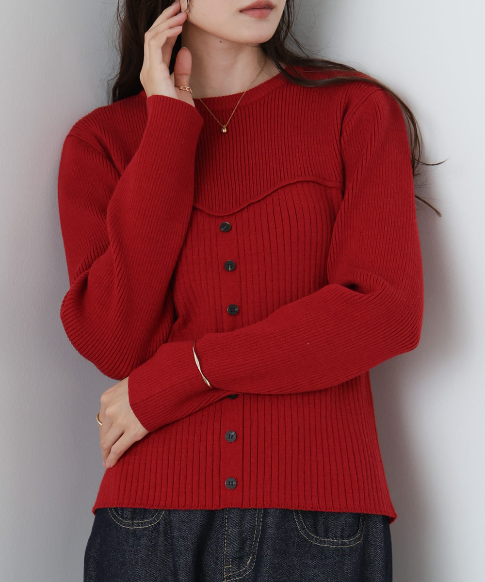 ビスチェライクニットトップス