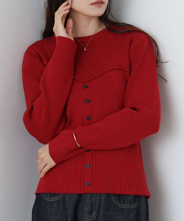 ビスチェライクニットトップス