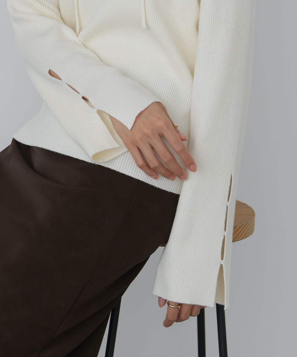 スリットニットトップス