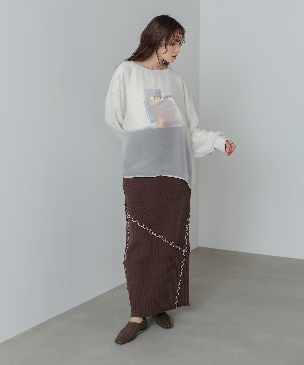ランダムメロウニットスカート