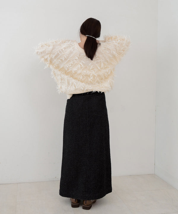 前後2WAYシャギーニットトップス