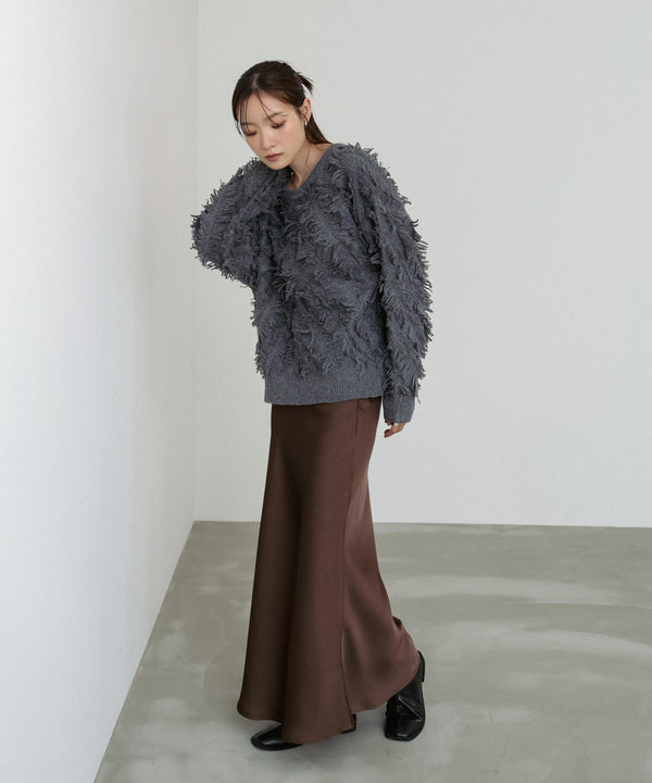 前後2WAYシャギーニットトップス