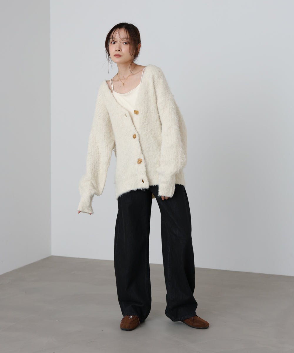 ブラッシュドニットカーディガン