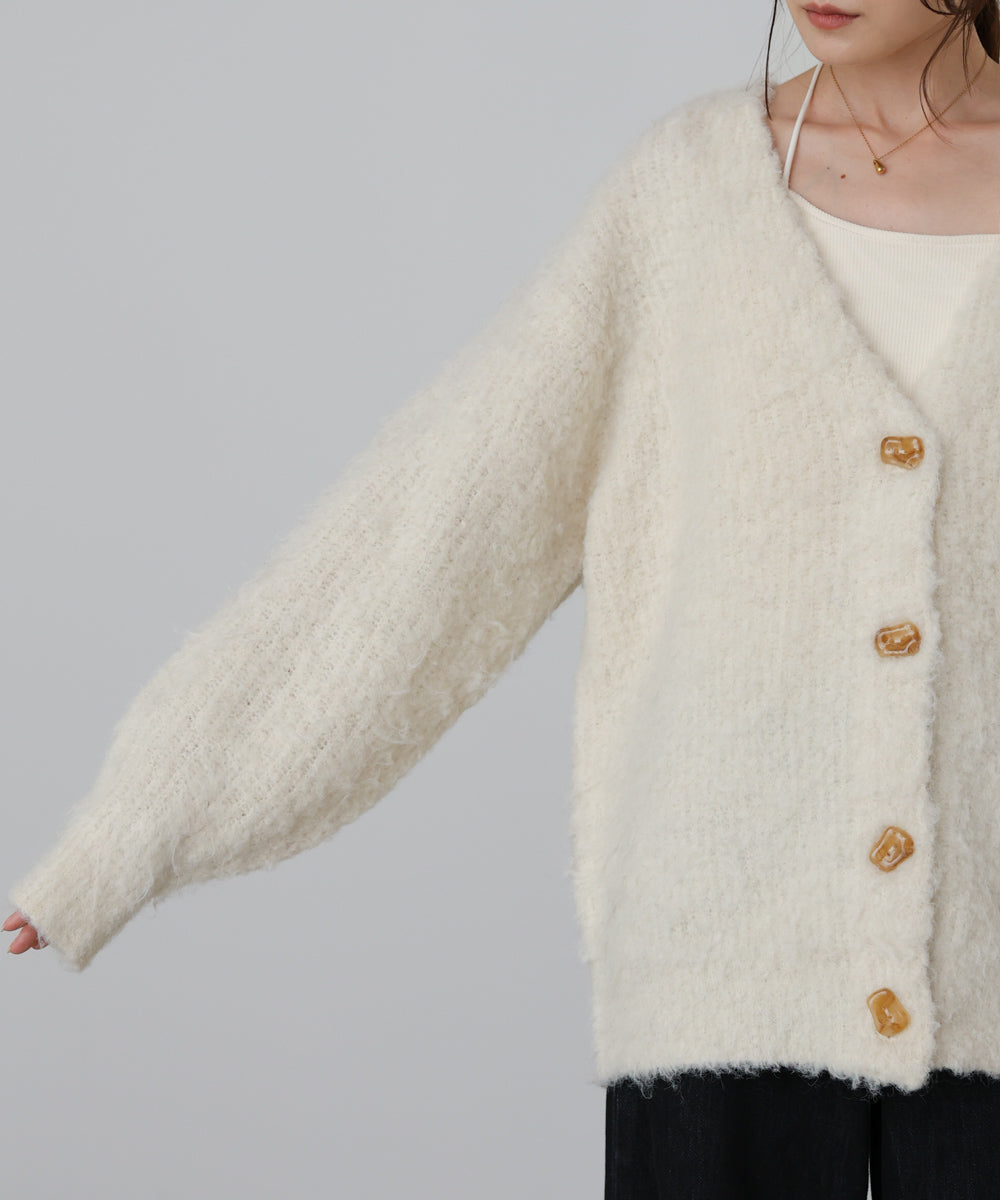 ブラッシュドニットカーディガン