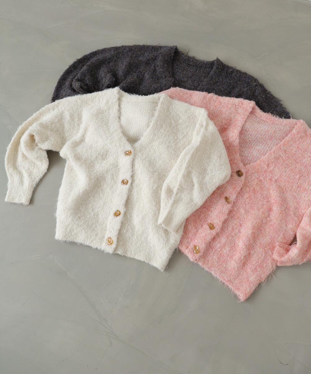 ブラッシュドニットカーディガン