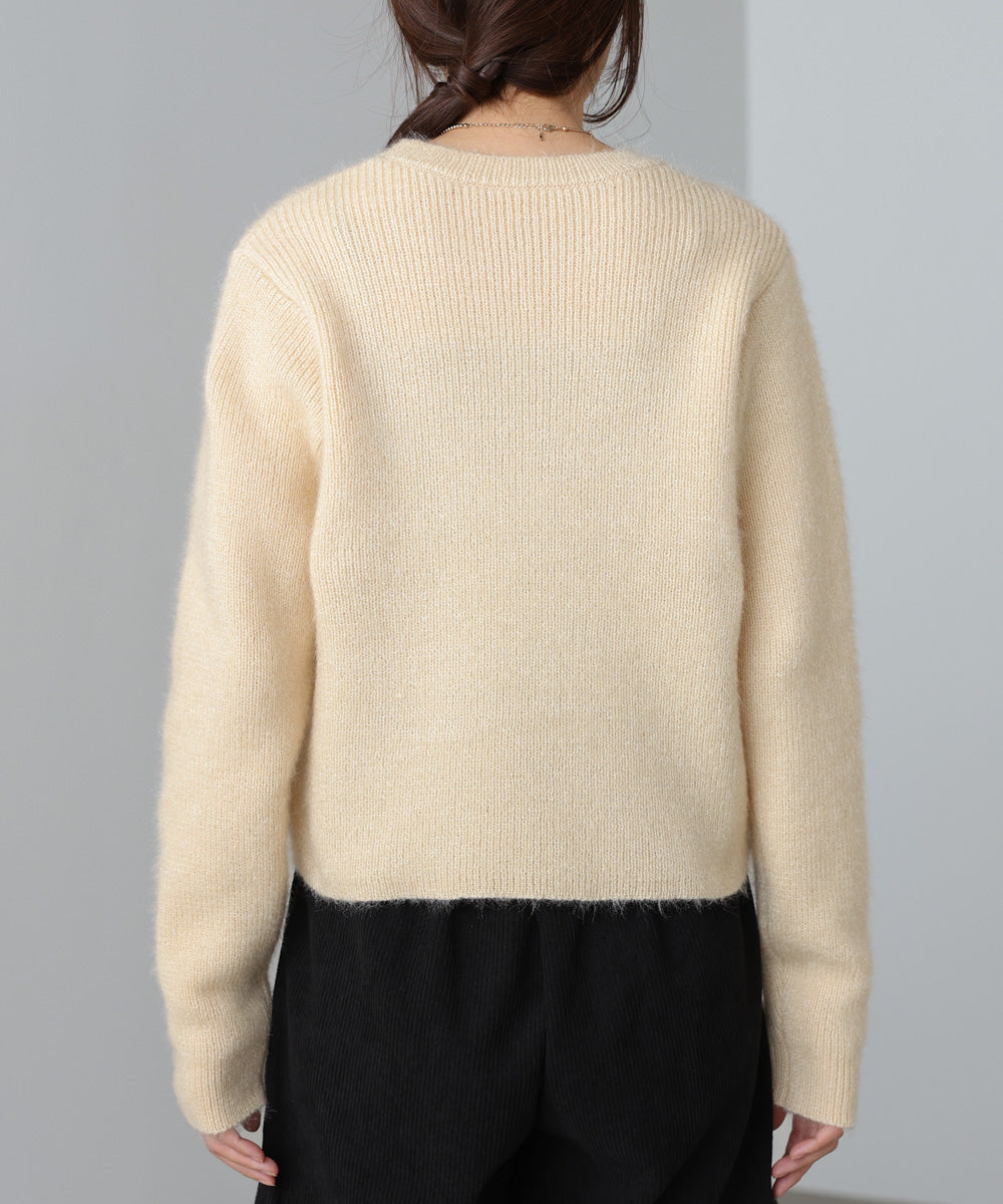 シャギーシャイニーニット